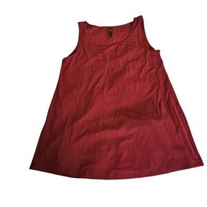 Porto Burgundy Sleeveless Tunic Top Size 3 A-Line Stretch Knit